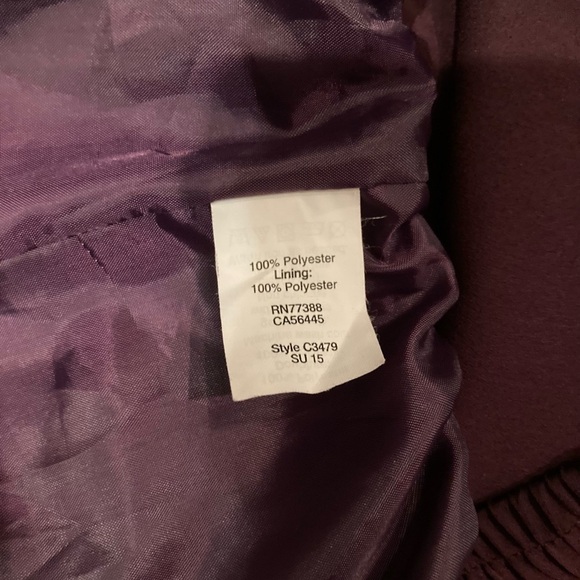 J Crew Womens Mini Skirt Cutout Detail Plum Color size 4 Elastic Waistband - Picture 7 of 9